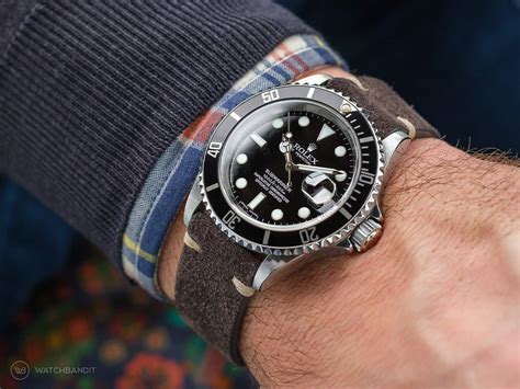 rolex submariner 16610 leather strap